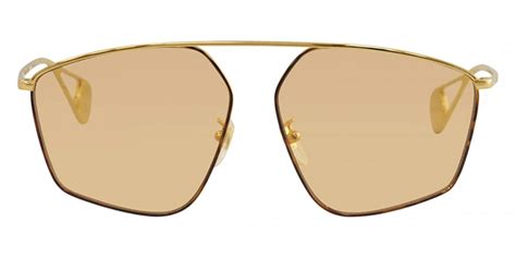 Gucci™ GG0437SA 003 60 Gold Sunglasses .